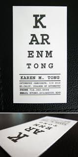 Eye Chart Business Card Cards Creative Business Name