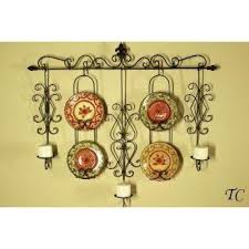 Wrought Iron Wall Candle Plate Holder