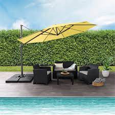 Yellow Fabric Patio Umbrella