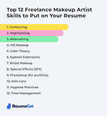 top 12 freelance makeup artist skills