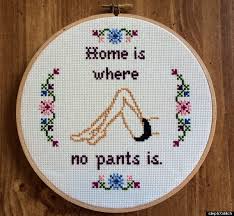 Many christmas themed projects will keep you busy from now until christmas eve. 19 Hilariously Nsfw Cross Stitches You Won T Find In Grandma S House Huffpost