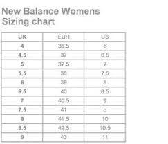 New Balance Unisex Size Chart New Balance Running Shoes Eastbay