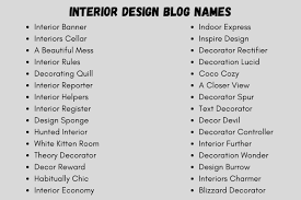 interior design names ideas