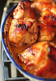 Do not move the chicken thighs around; Honey Soy Baked Chicken Thighs Recipe