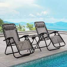 Reclining Garden Lounge Chair Set
