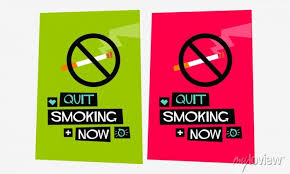 quit smoking now flat style vector