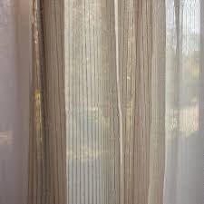 linen veil curtain natural stripes