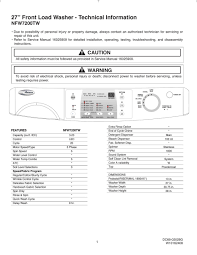 You will hear a click, the basket will make a slight turn, and the lid will unlock briefly before locking again. Amana Nfw7200tw Technical Information Pdf Download Manualslib