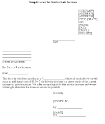 Sample Letter For Service Rate Increase Download Form Template
