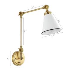 Wingbo Warm Brass And White Metal Shade