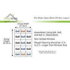 Redi2set Wavy Glass 21 25 In X 34 75 In Frameless Replacement Glass Block Window In Clear S2236dc