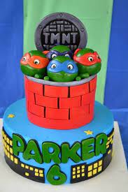 birthday cake kids ninja turtle birthday