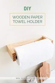 Diy Wooden Paper Towel Holder The