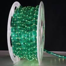 Green Incandescent Rope Light Spool 135 Feet 1 2 Inch Diameter 2 Wire