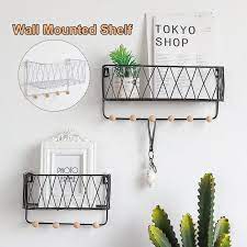 iron wall rack basket nordic style