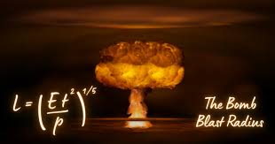 The bomb creates a blast radius one mile wide. How Did One Man Derive An Equation Of Atomic Bomb Blast Radius By Just Looking At The Photographs