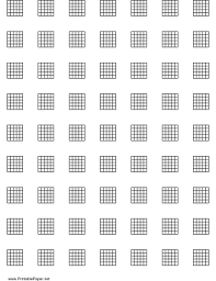 Printable Chord Chart For 6 String Instrument On Letter