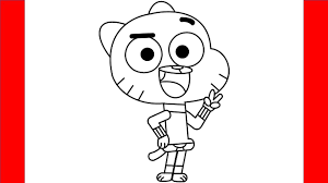 The amazing world of gumball photo: How To Draw Gumball Watterson From The Amazing World Of Gumball Step By Step Drawing Youtube