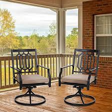 iron metal patio dining chairs