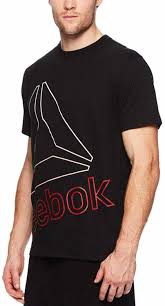 Details About Reebok Authentic Crew Neck Short Sleeve Black T Shirt Size L 80103