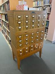 vine library card cabinet 33 x17 x56
