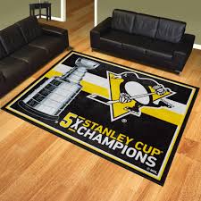 pittsburgh penguins area rug 8 x 10