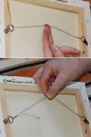 hang a painting with frame hanging wire