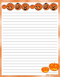 Scary Halloween Pumpkin Decorations Letterhead Writing Paper