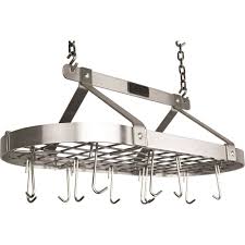 stainless steel pot rack with chain