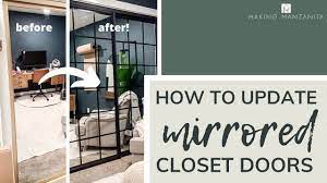 how to update mirrored closet doors