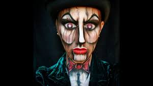 wooden ventriloquist creepy doll makeup
