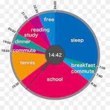 pie chart circle graph 24 hour clock