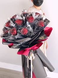 glitter roses red and black in san