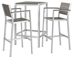 Modern Outdoor Bar Stool And Table Set