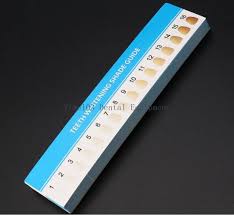 16 Colors Teeth Whitening Shade Guide Paper Chart Card Dental Supplies