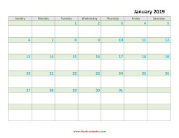Monthly Calendar 2019 Free Download Editable And Printable