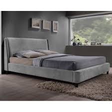Cult Living Luella Double Bed Fabric Upholstered Grey In