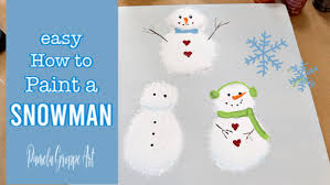 easy how to paint a snowman pamela