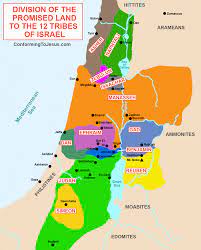 The land of israel is the land where israel's (jacob's) children settled. Division Of The Promised Land To The 12 Tribes Of Israel Map