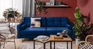Noret Lux 3dl Brw 3 Seater Sofa Blue