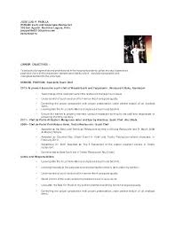 Sample Resume Of A Cook Sample Resume Of A Chef Sample Resume Line