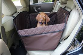 Brown Dog Car Seat Cover On 1 2 Rear