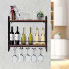 Wall Mount Wine Rack Bottle Storage