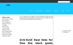Klse2u Com Website Bursa Malaysia Stock Market Free