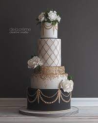 From the start, your 1920s wedding theme can and ought to take center stage. Vintage Gatsby Wedding Cake De La Creme Studio 1920s Wedding Cake Art Deco Cake Fancy Wedding Cakes
