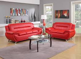 Unlike the traditional leather couches, this sofa set has a unique design that covers the corners of the living room. Hannah Red Sofa Love 2703 Rd Living Room Sets Price Busters Furniture