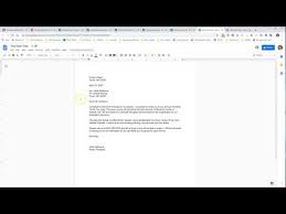 business letter in google docs