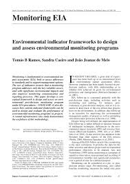 pdf environmental indicator frameworks