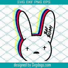 Bunny | free svg image in public domain. Bad Bunny Trending Svg Bad Bunny Svg Conejo Malo Svg Face Mask Bad Bunny Svgdogs