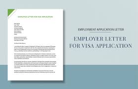 employer letter for visa application in